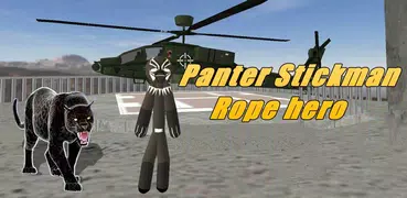 Panther Stickman Rope Hero Crime City Battle