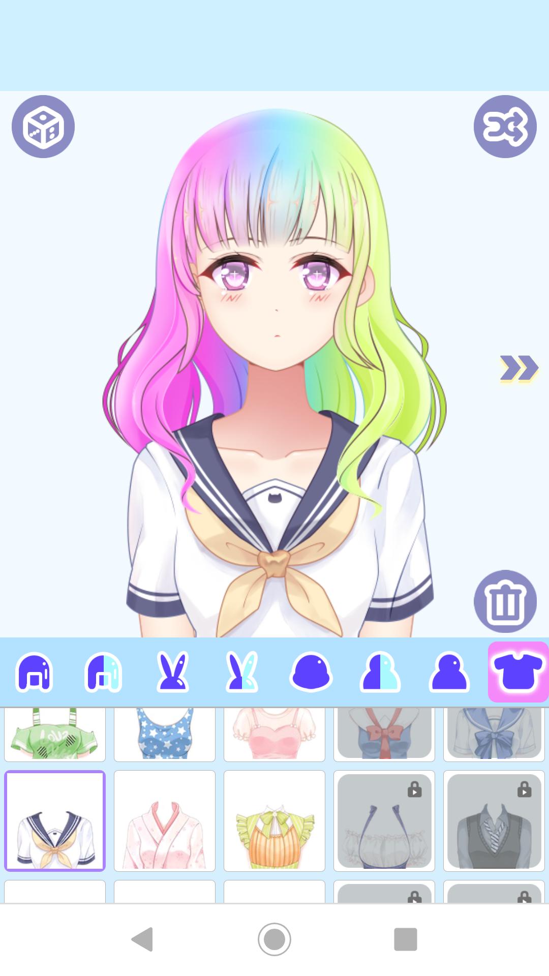 Pastel Anime Avatar Factory: ứng dụng làm avatar anime Pastel - Pastel Anime Avatar Factory là ứng dụng tuyệt vời giúp bạn tạo ra những avatar anime độc đáo và thu hút sự chú ý của mọi người. Với hàng nghìn lựa chọn phong phú về kiểu tóc, trang phục và phụ kiện, bạn sẽ có được những bức ảnh avatar hoàn hảo nhất để sử dụng trên mạng xã hội hay các trò chuyện trực tuyến.