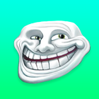ikon Troll Face Stickers - 3D