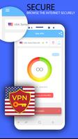 USA VPN - Free USA VPN Proxy & Wi-Fi Security capture d'écran 2