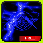 Blue Lightning Freemason Live Wallpaper Theme LWP icône