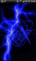 Blue Lightning Freemason Live Wallpaper Theme LWP capture d'écran 2