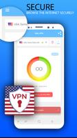 USA VPN - Free VPN USA  Proxy : Unblock Sites Affiche