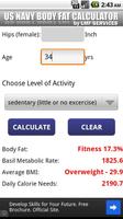 US  NAVY Body Fat Calculator screenshot 1