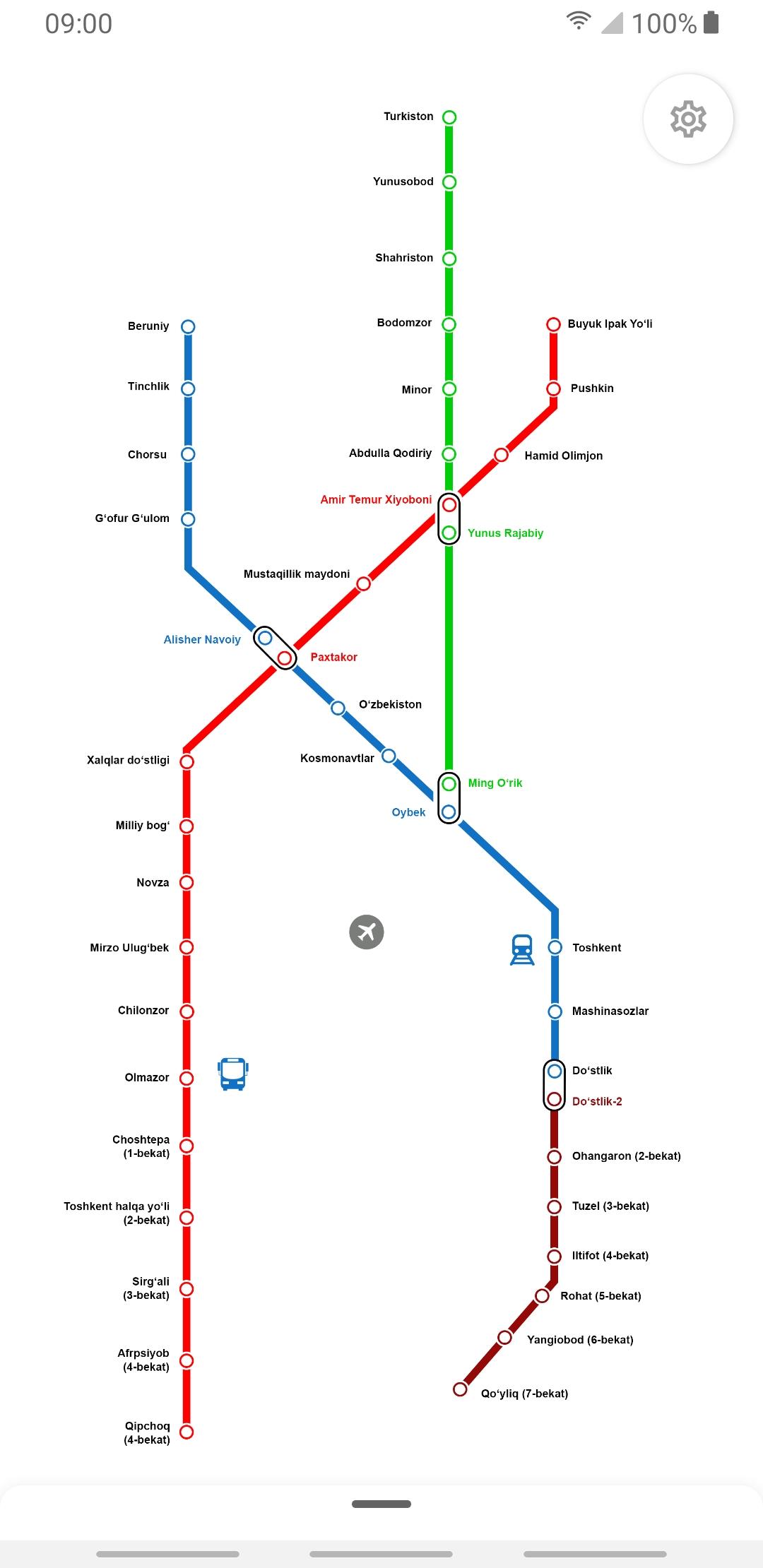 ташкент метро карта