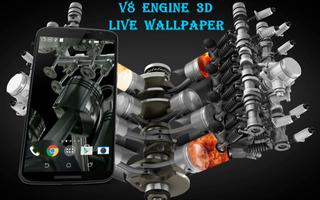 V8 Engine 3D Live Wallpaper plakat