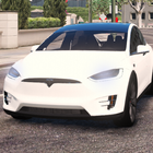 Modern Tesla Model X Car Drive ไอคอน