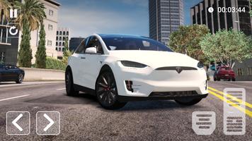 Modern Tesla Model X Car Drive poster