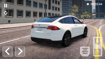 Modern Tesla Model X Car Drive ภาพหน้าจอ 1