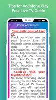 برنامه‌نما Tips for Vodafone Play - Free Live TV Guide عکس از صفحه