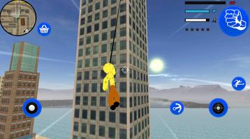 Sponge Stickman Rope Hero Vegas Gangstar Crime ảnh chụp màn hình 1
