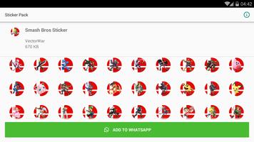 Smash Bros Stickers โปสเตอร์