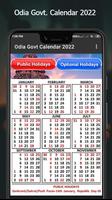 Odia GOVT. Calendar 2022 poster