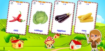 Gemüse Karten : Lerne Englisch