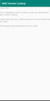 برنامه‌نما MAC Vendor Lookup عکس از صفحه