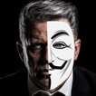 Mezza maschera anonima sul viso - Vendetta Mask