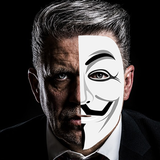 Half Anonymous Mask on Face - Vendetta Mask icon