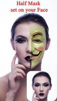 Half Anonymous Mask on Face - Vendetta Mask পোস্টার