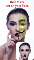 Máscara meio anônima no rosto- máscara de vingança Cartaz