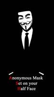 Half Anonymous Mask on Face - Vendetta Mask screenshot 1