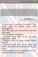 Conjugador de verbos en inglés Poster