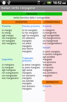 Italian verbs conjugator screenshot 2