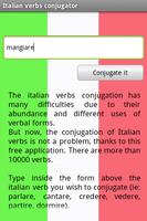 Conjugador de verbos italianos captura de pantalla 1