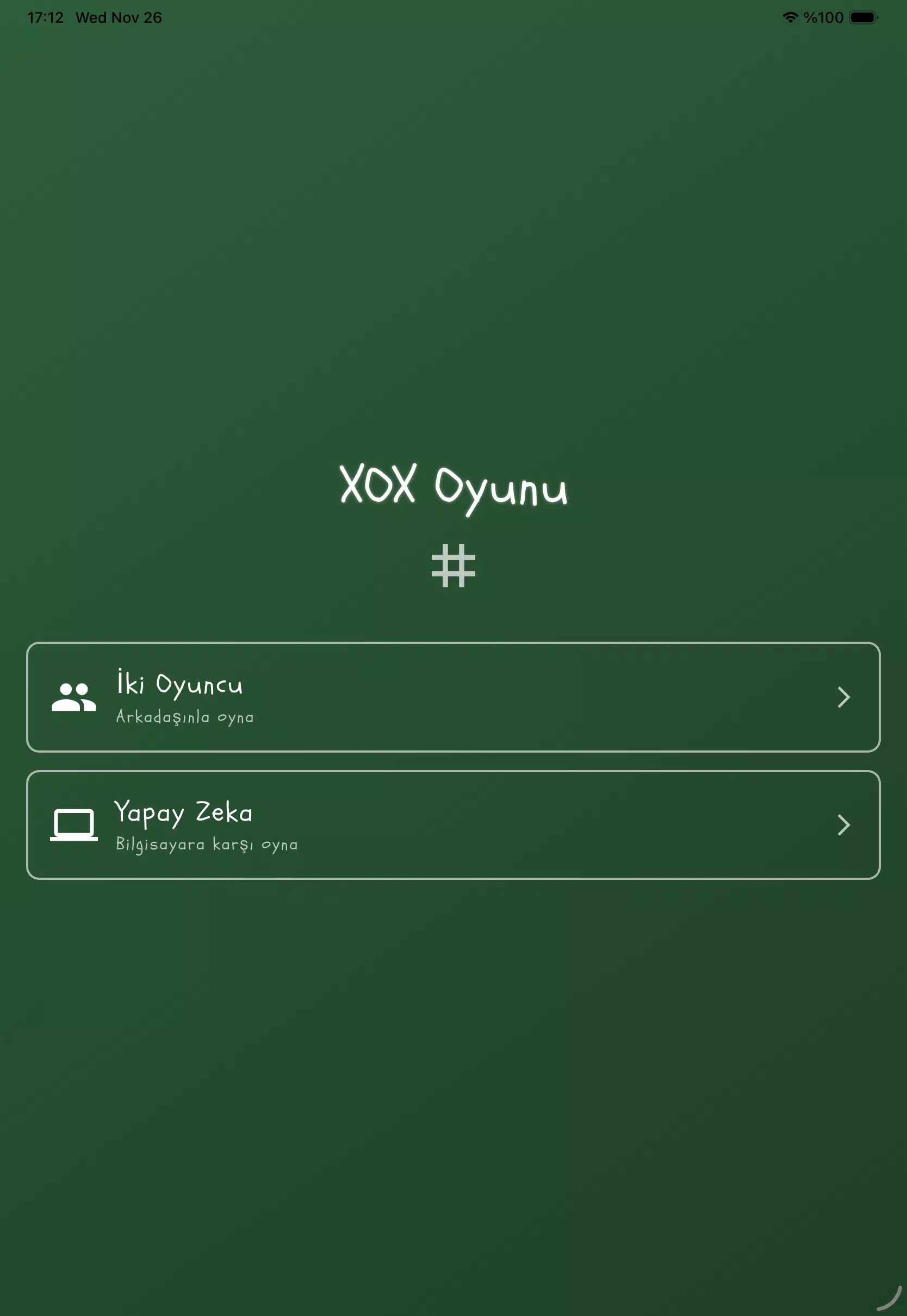 XOX Oyunu