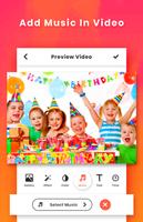 2 Schermata Birthday Video Maker With Song and name