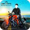 Men Moto Photo Suit: Stylish Bike Photo Editor