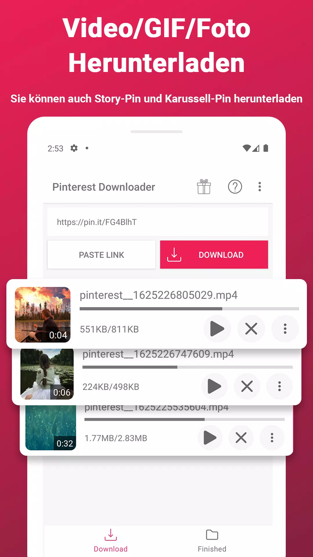 Video Downloader für Pinterest für Android   APK herunterladen