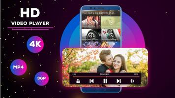 New video player 2021:4K Video player all format Affiche