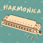 Virtuele mondharmonica-icoon