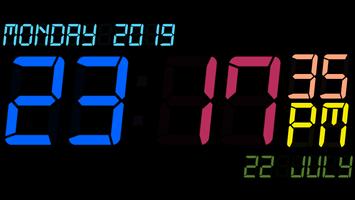 Digital Clock Affiche