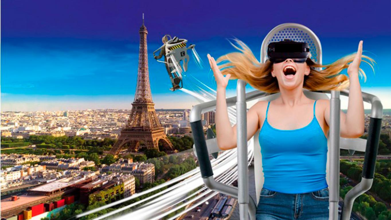 Blonde vr. Париж реальность. Виртуальная реальность в парке отдыха. VR видео. FLYVIEW client.
