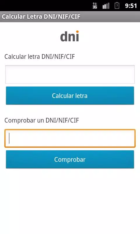 Descarga de APK de Calcular Letra DNI/NIF/CIF para Android