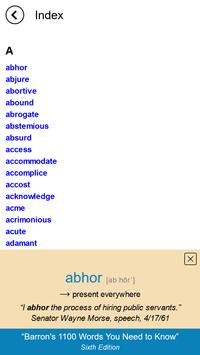 Barron's 1100 Words You Need to Know 截图 4