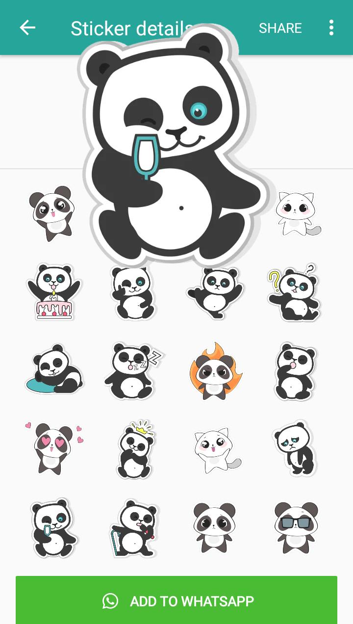Wastickerapps Cute Panda Stickers For Android Apk Download - roblox panda decal id