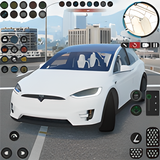 Electric Tesla Model X Driver biểu tượng