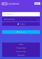 LuxusMail - Temporary Email Generator syot layar 1