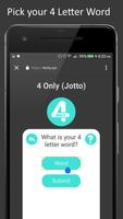 4 Only Jotto: The 4 Letter Logic Word Game ภาพหน้าจอ 1