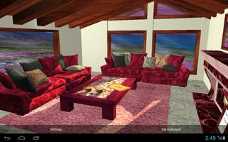 3D Romantic Fireplace Live Wallpaper HD syot layar 2