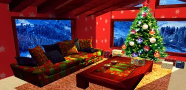 3D Christmas fireplace