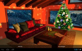 3D Christmas fireplace capture d'écran 3