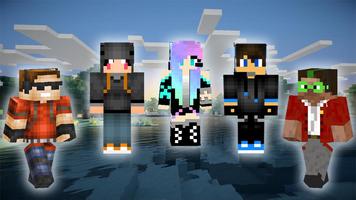 برنامه‌نما Youtuber skins for Minecraft PE عکس از صفحه