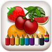 Coloriage Peinture - Fruits