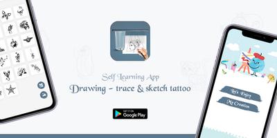 Drawing - Trace & Sketch Tatto Affiche