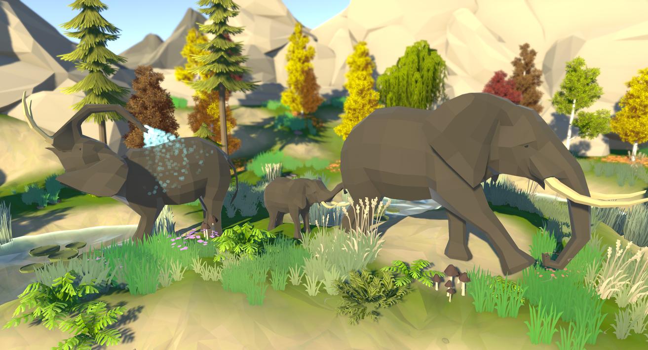 VR Zoo Wild Animals in Virtual Reality Polygon para Android - APK Baixar