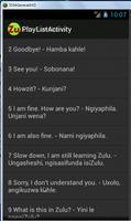 Zulu Phrases language tutor capture d'écran 1