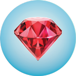 Gemstones list with descriptio icon